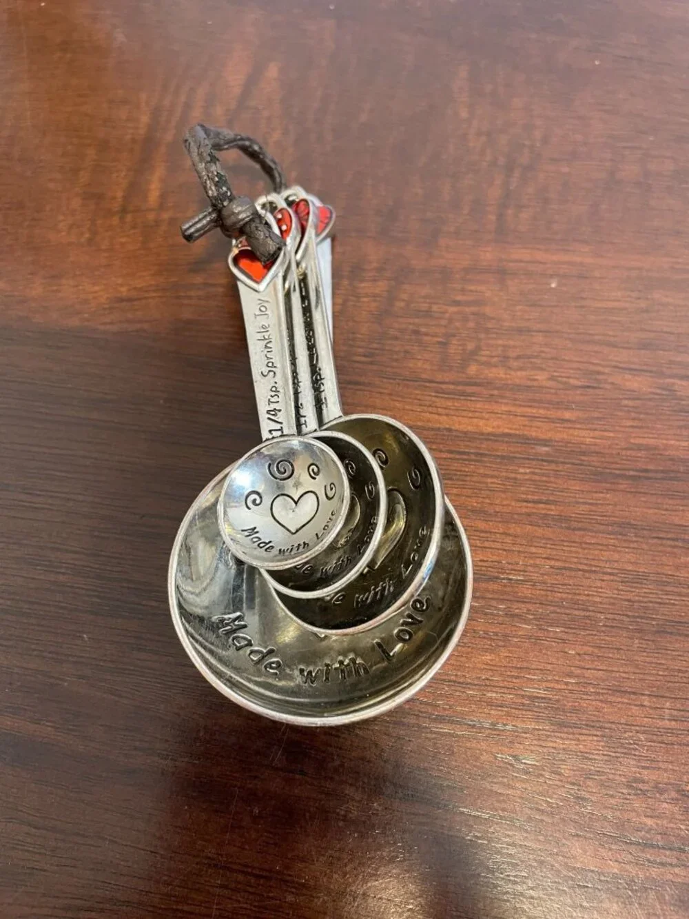 Made with Love Measuring Spoons Cottagecore Kitchen Decor, Farmhouse, Stacking